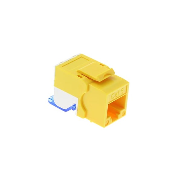 CAT6 Tool Less Keystone Jack- Yellow